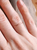 Delicate 1mm Rose Gold Stacking Ring