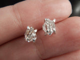 Sterling Silver and Herkimer Diamond Quartz Crystal Stud Earrings
