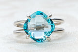 Sky Blue Topaz and Sterling Silver Ring *As Seen in British Glamour Magazine*