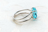 Sky Blue Topaz and Sterling Silver Ring *As Seen in British Glamour Magazine*