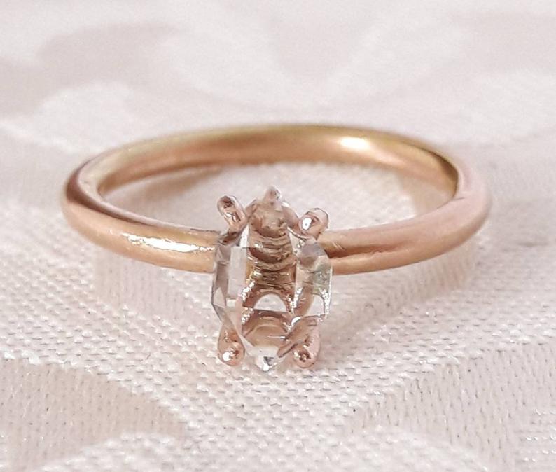 Herkimer Diamond Ring Unique Rings for Her Gold Adjustable Ring Raw Crystal  Ring Quartz Ring Dynamo Clear Quartz Ring Wide Band Ring Holiday — Dynamo
