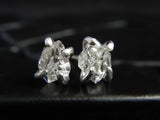 Sterling Silver and Herkimer Diamond Quartz Crystal Stud Earrings