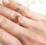 Carved Mother-of-Pearl Rose Ring