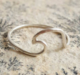 Delicate Sterling Silver Wave Ring