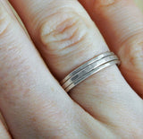 Set of Three Sterling Silver Stacking Rings