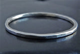 Delicate 1mm Hammered Sterling Silver Band